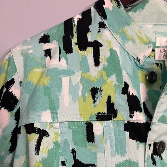 Croft & Barrow | Spring Multi Colored 3/4 Sleeve Blazer - Picture 3 of 6